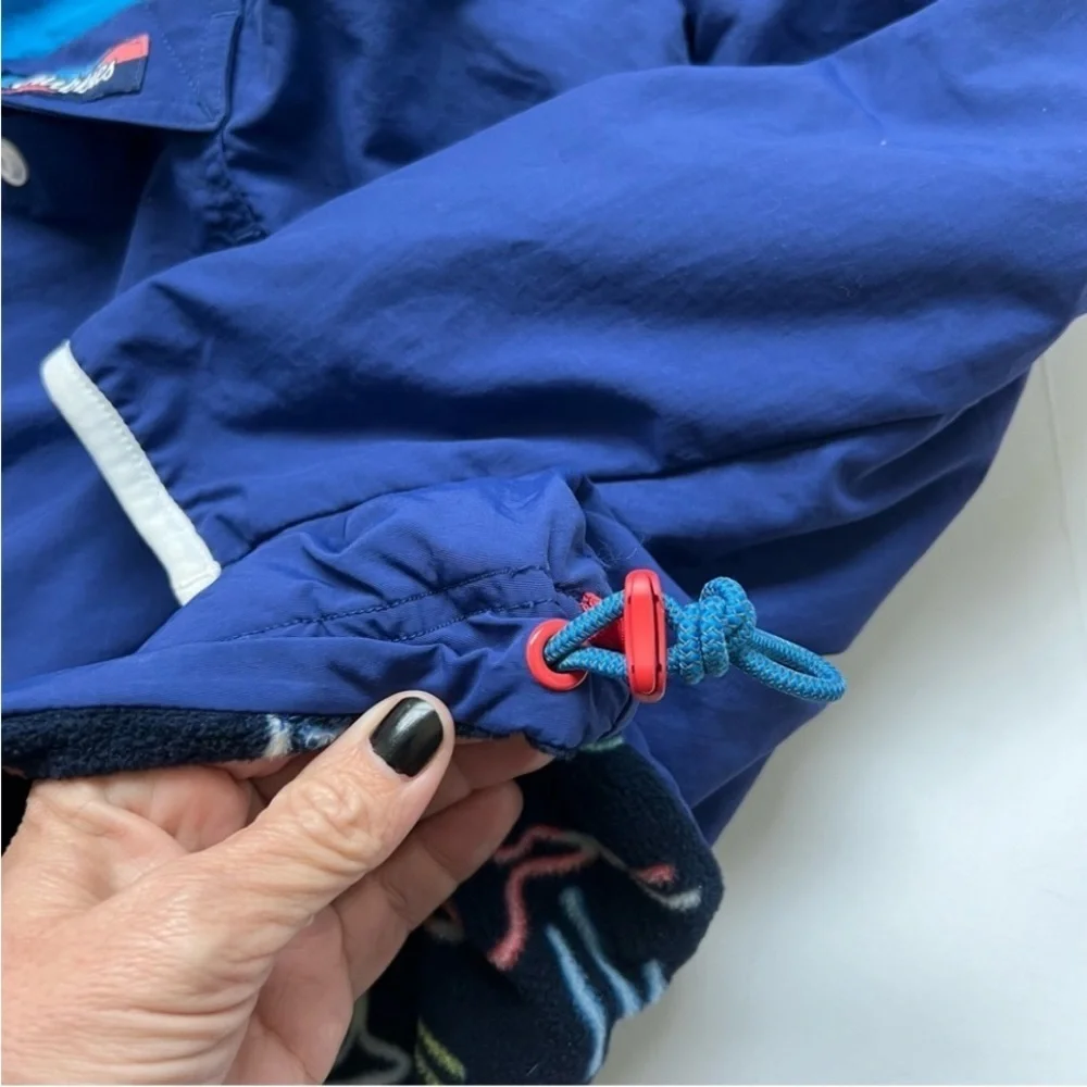 Chubbies Reversible Pullover Open All Night Fleece Jacket Retro 80s Ski